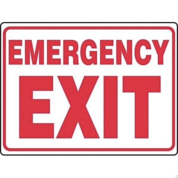 Accuform Exit Sign, Accu-Shield, 24 in W, 18 in H MEXT548XP - main